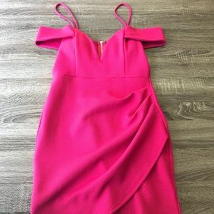 Hot pink mini dress